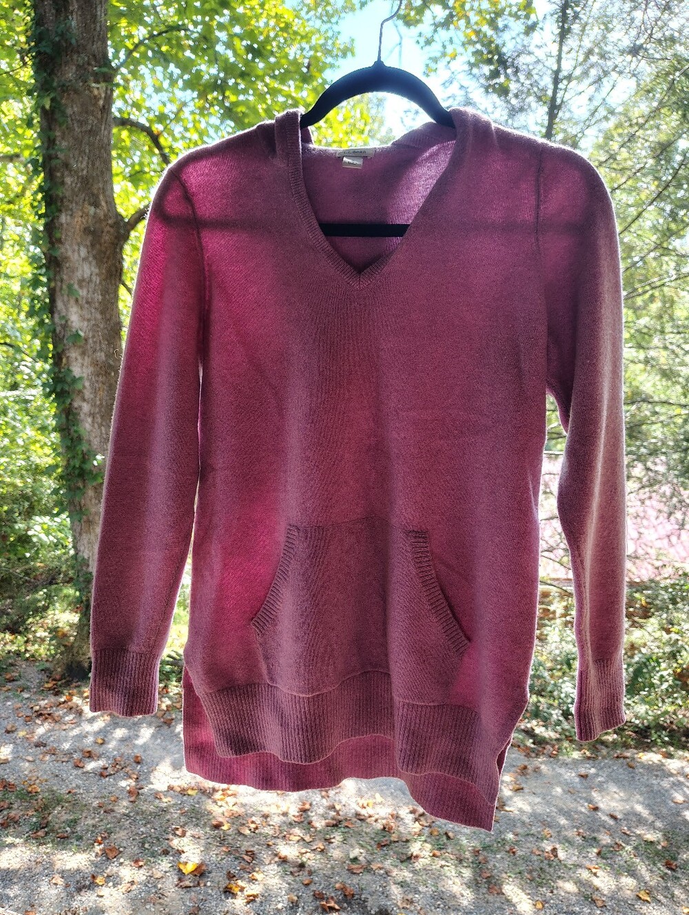 L.L. Bean 100% Cashmere Hooded Pullover